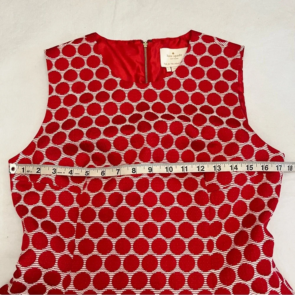 Kate Spade Cory Dress Red Polka Dot Fit & Flare - Picture 8 of 10